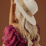 Posh Moment Faux Suede Fedora in Ivory Image - 1