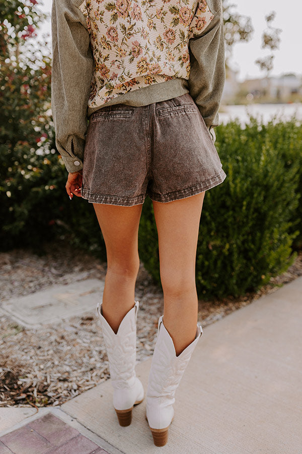 The Harper High Waist Denim Skort