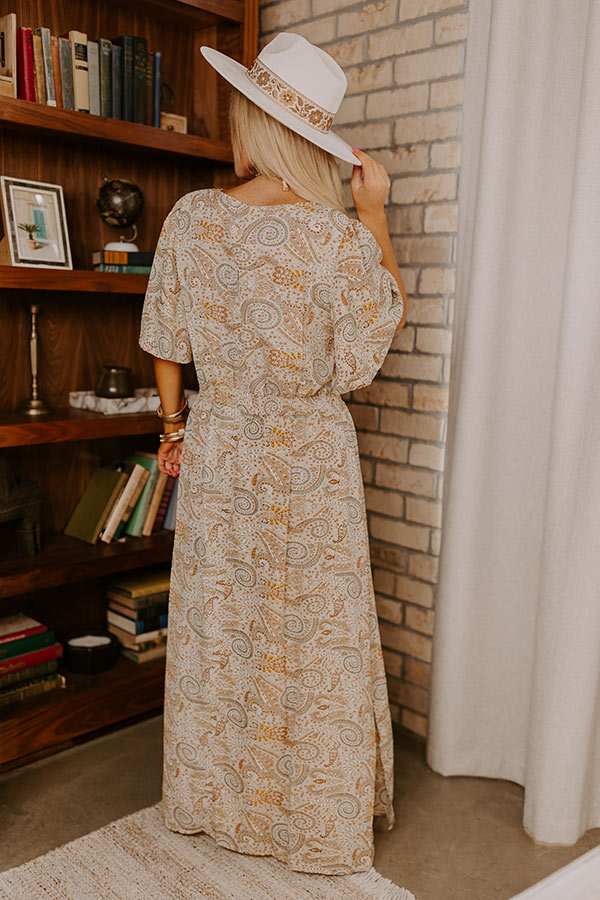 Boho Charm Paisley Maxi Dress Curves