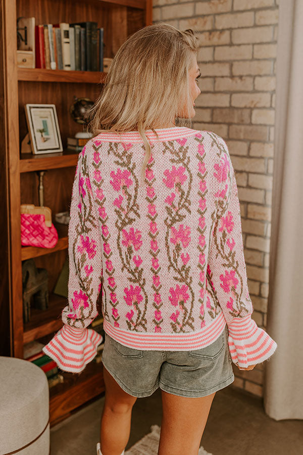 Totally Chic Floral Sweater Top