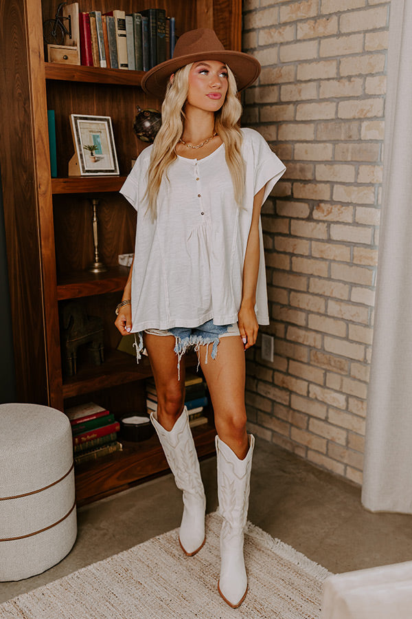 Full Of Charm Shift Top in Ivory