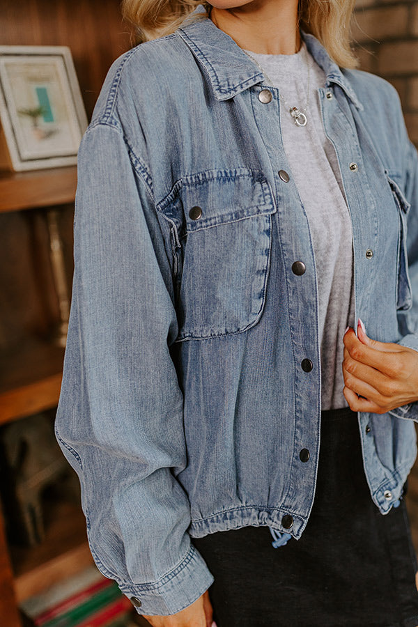 Setting Records Lightweight Chambray Jacket