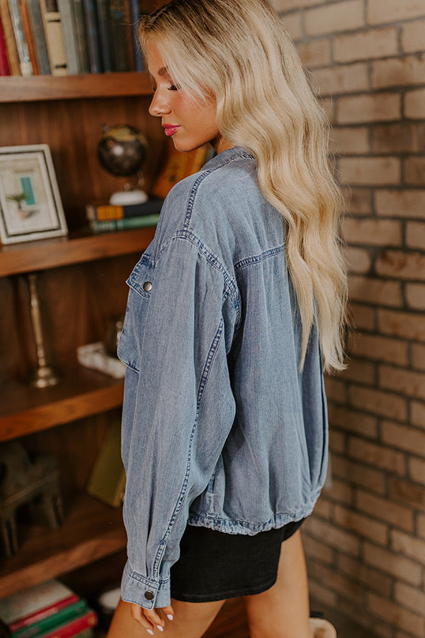 Setting Records Lightweight Chambray Jacket