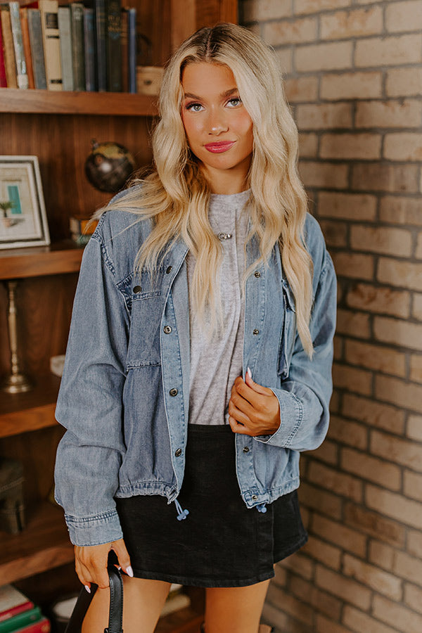 Setting Records Lightweight Chambray Jacket