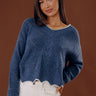 Falling For Cozy Knit Sweater in Navy Image - 1
