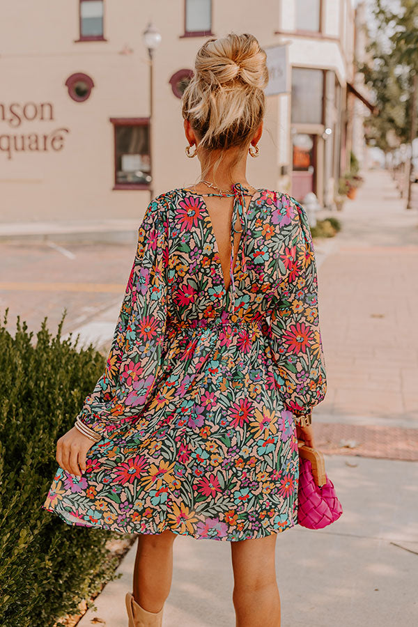 Social Cocktail Floral Mini Dress