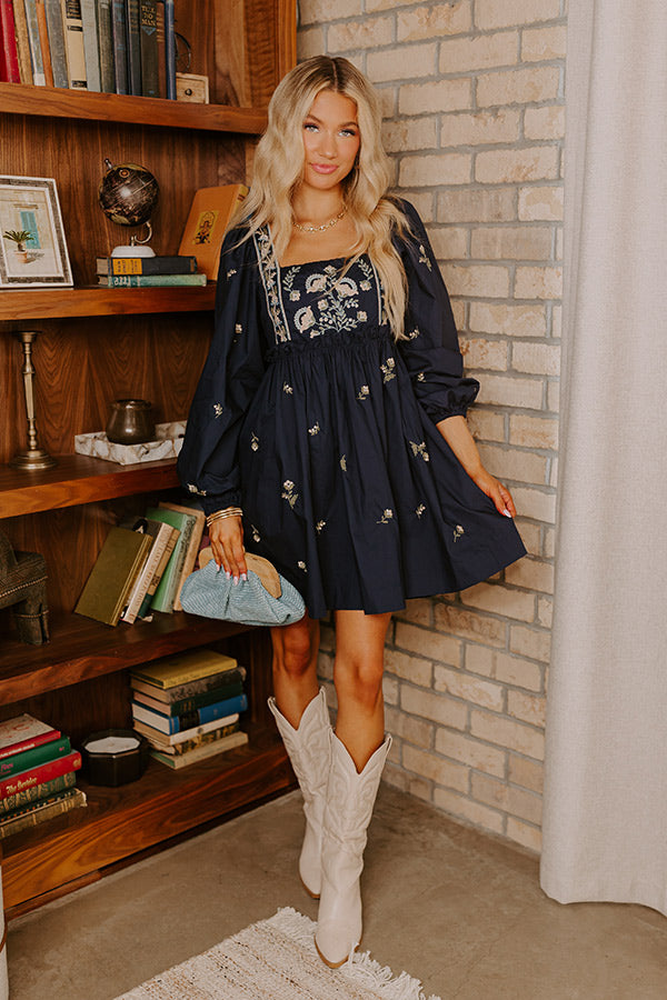 Boho Dreams Embroidered Mini Dress