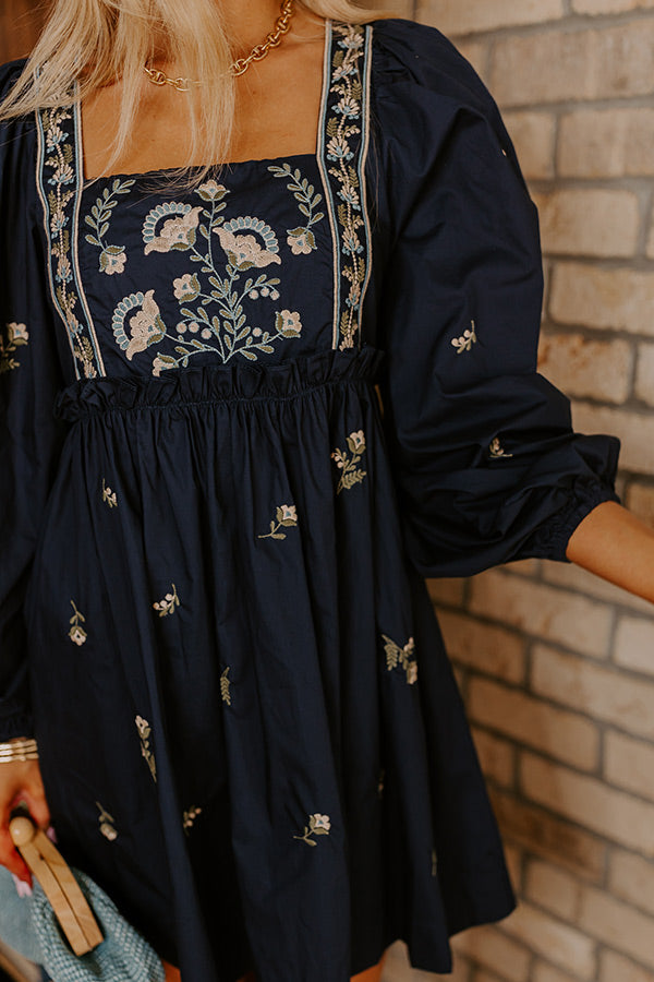 Boho Dreams Embroidered Mini Dress