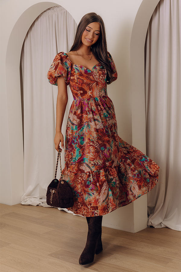 Feeling Posh Floral Midi Image - 1