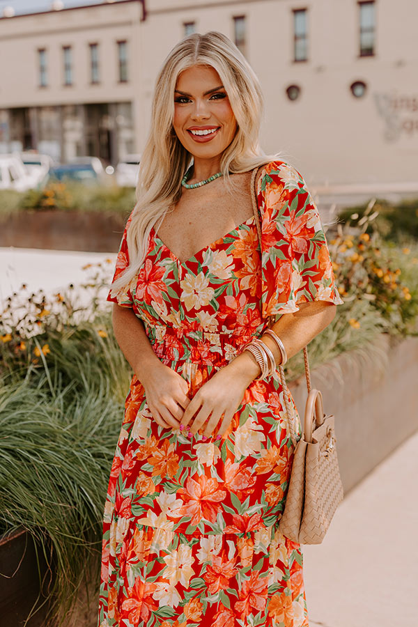 Fall Harvest Floral Maxi Dress Curves Fall Harvest Floral Maxi Dress Curves