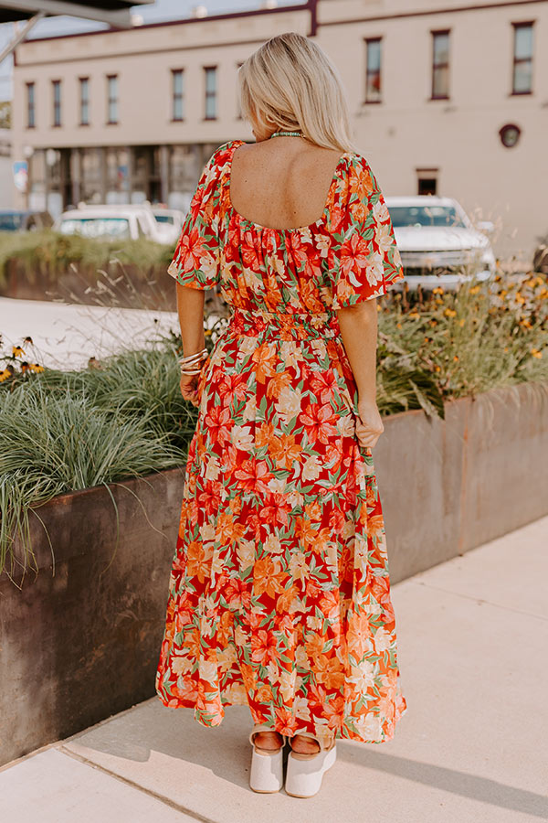 Fall Harvest Floral Maxi Dress Curves Fall Harvest Floral Maxi Dress Curves