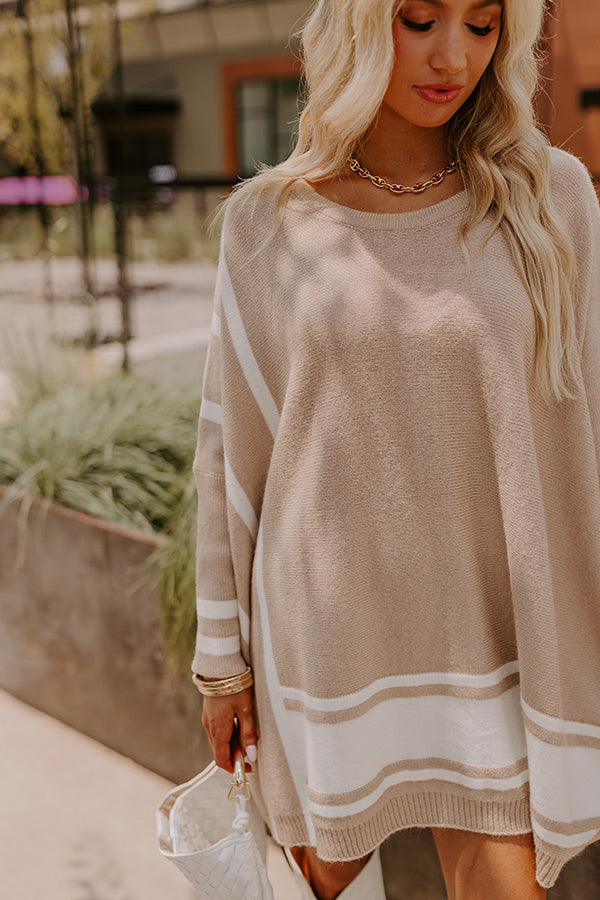 Cozy Lifestyle Oversized Sweater in Iced Latte