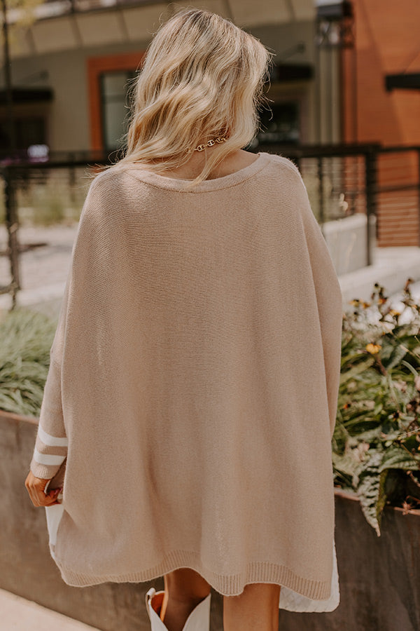 Cozy Lifestyle Oversized Sweater in Iced Latte