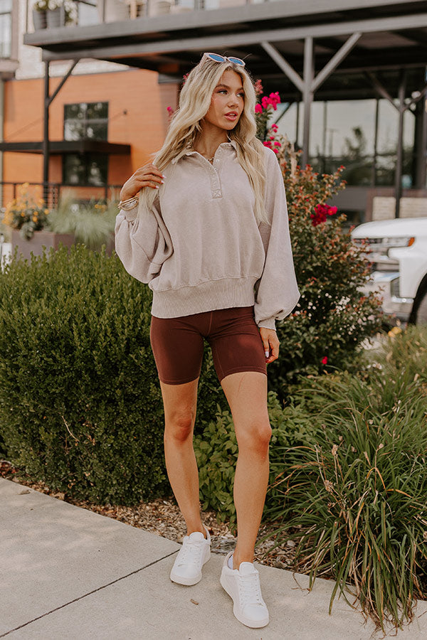 Simply Cozy Vintage Wash Sweatshirt in Birch