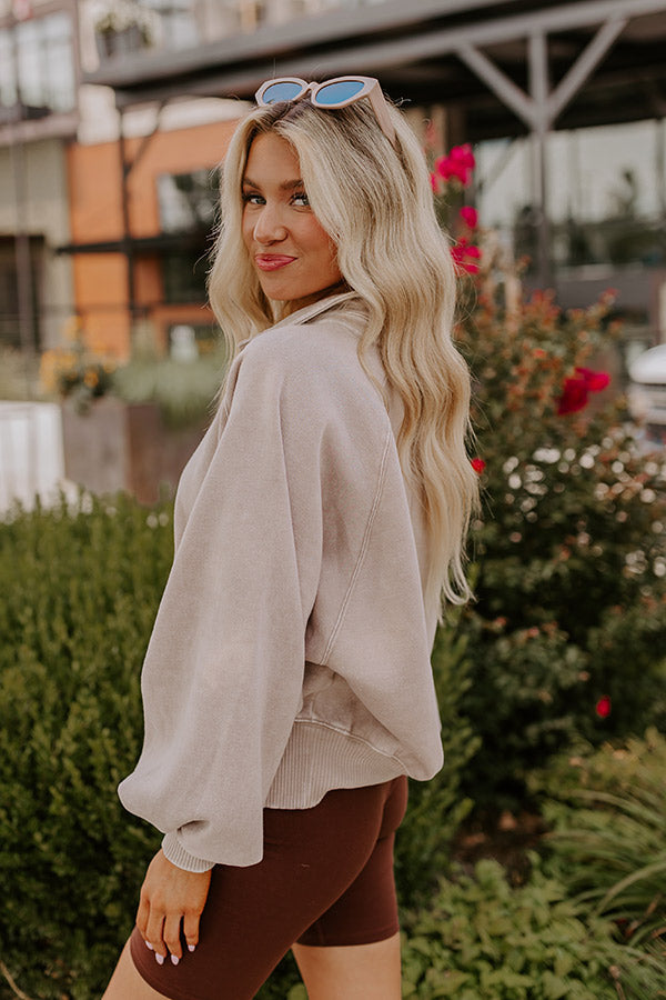 Simply Cozy Vintage Wash Sweatshirt in Birch