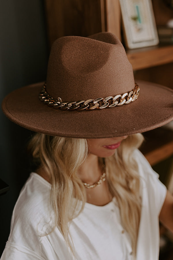 Love Of Lattes Felt Fedora In Mocha