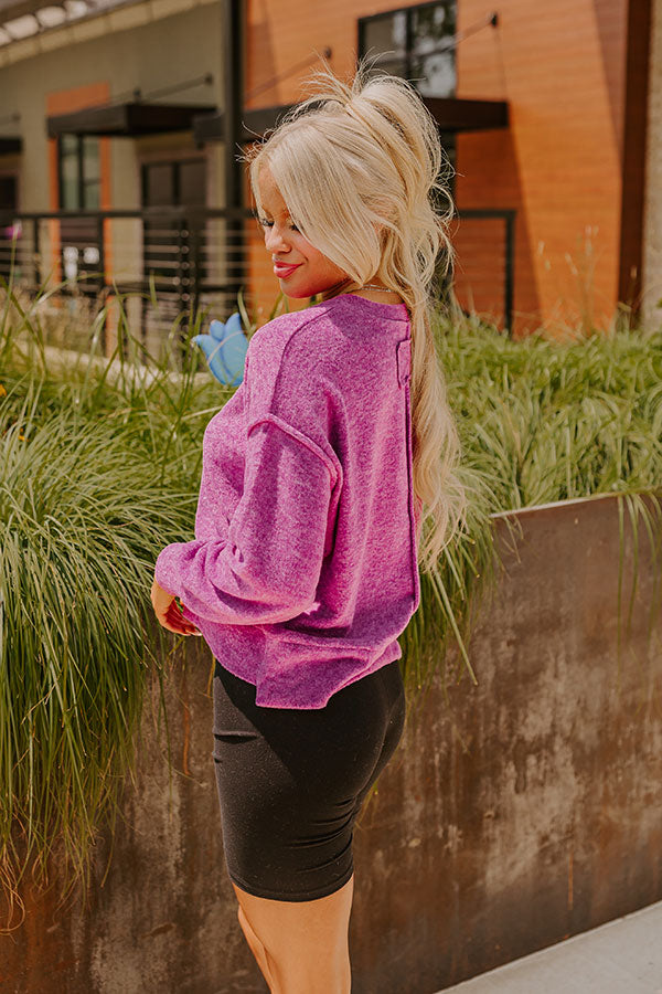 Cozy Daydream Ultra Soft Sweater In Orchid