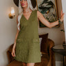 Chic Outing Quilted Mini Dress in Olive Image - 1