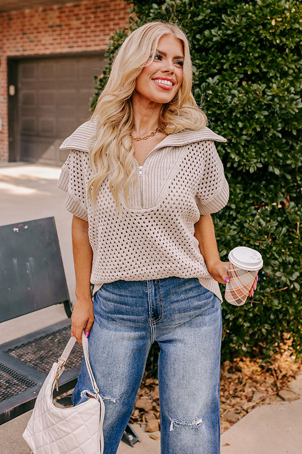 Cozy Lifestyle Knit Top in Oatmeal Curves