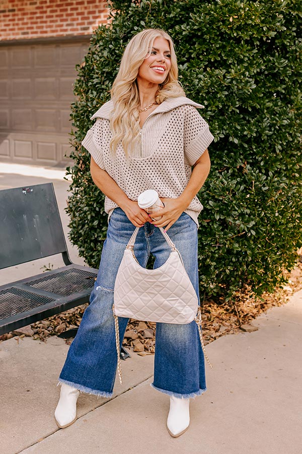 Cozy Lifestyle Knit Top in Oatmeal Curves