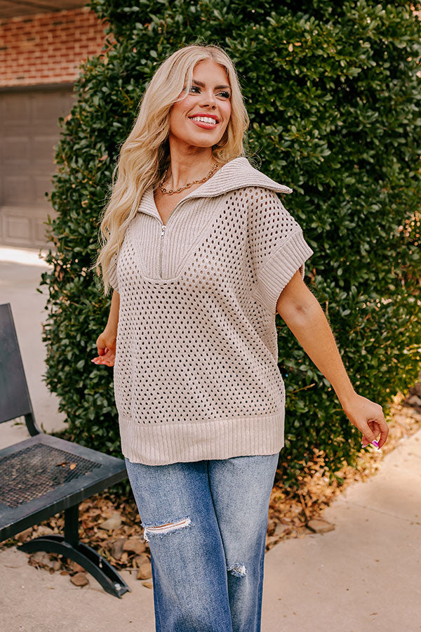 Cozy Lifestyle Knit Top in Oatmeal Curves