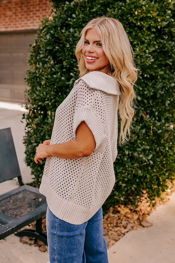 Cozy Lifestyle Knit Top in Oatmeal Curves