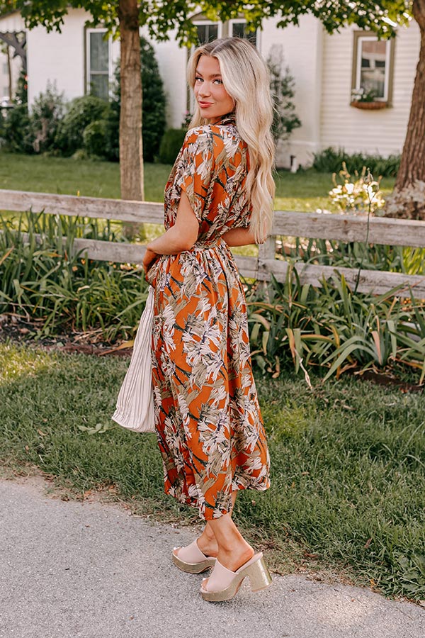 copper satin midi dress Silky Satin Midi Copper