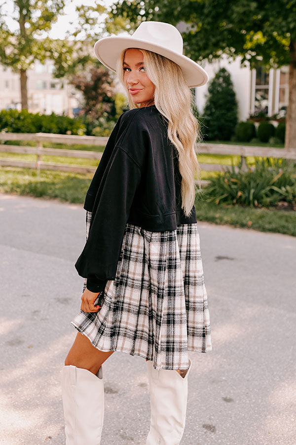 plaid mini dress black and white Black and White Plaid Pinafore Mini Dress | Womens | Small (Available in M, L) | 100% Polyester | Lulus