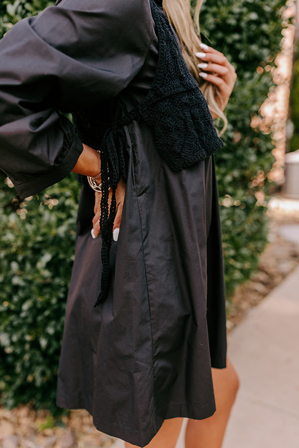 Boho Belle Two Piece Mini Dress in Black