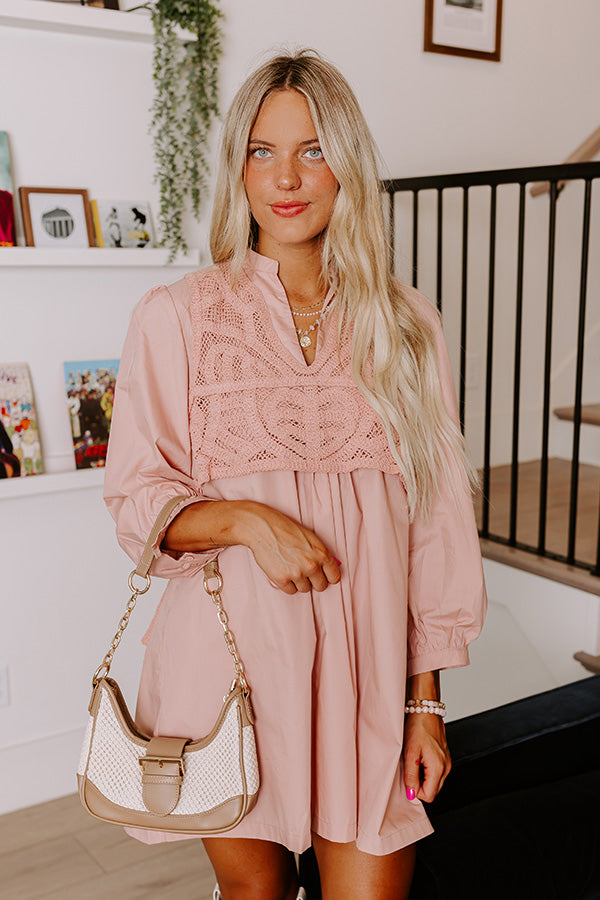 Boho Belle Two Piece Mini Dress in Blush Boho Belle Two Piece Mini Dress in Blush