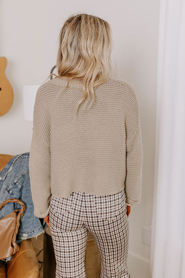 Feeling Cozy Knit Sweater in Taupe