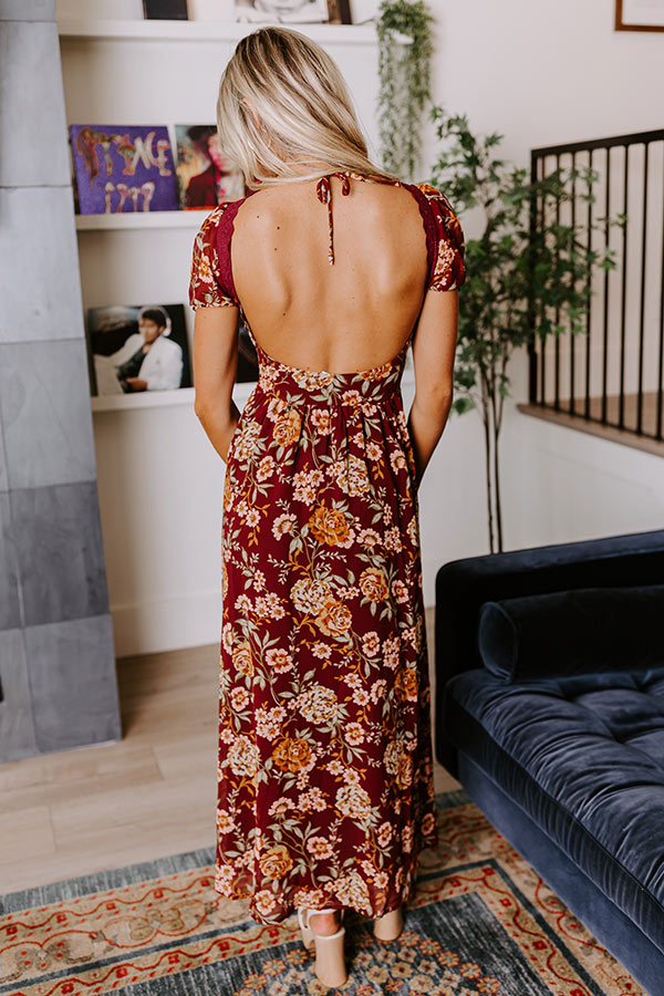 Wine For Two Floral Maxi Dress