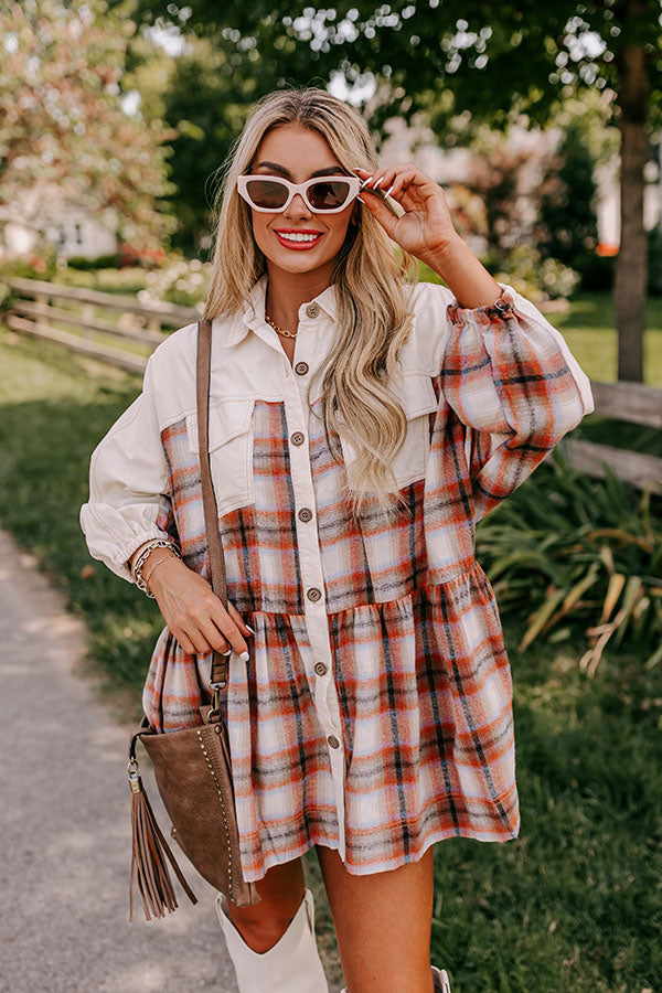 Fall Harvest Dreaming Plaid Mini Dress