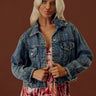 The Ronan Distressed Denim Jacket in Medium Wash Image - 1