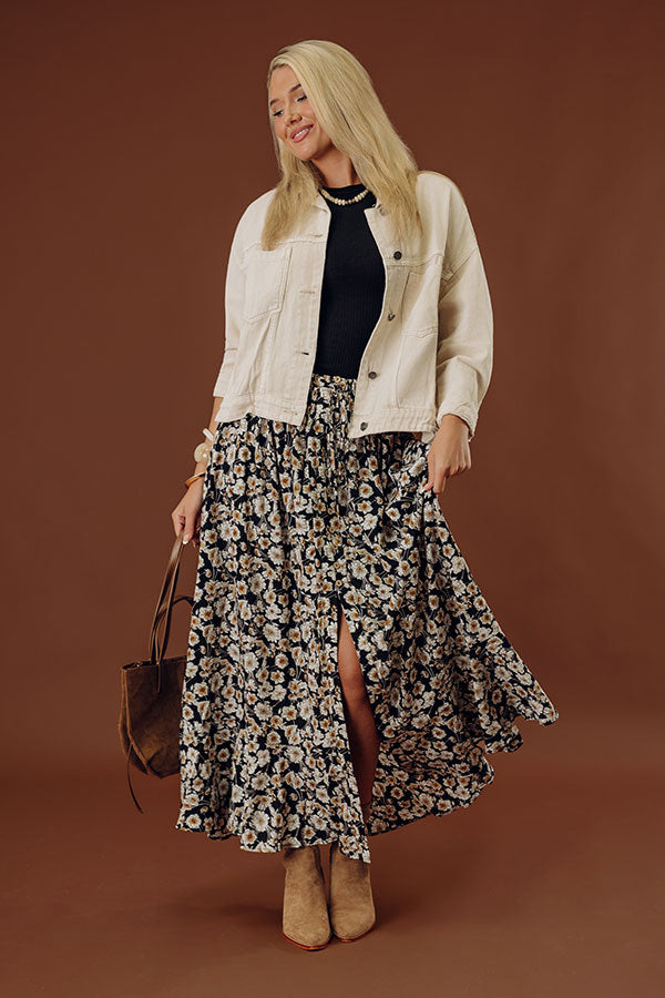 Classic Charm Denim Jacket in Cream Image - 2