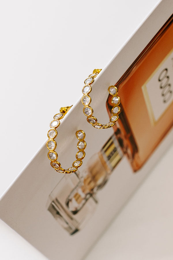 Smiles and Sparkles Cubic Zirconia Hoop Earrings
