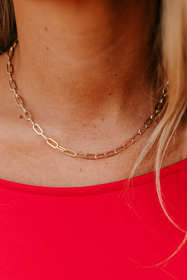 NYC Ready Link Necklace in Gold