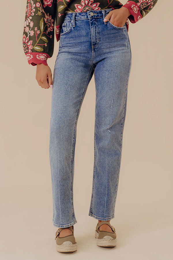 JUST USA Lillian High Waist Straight Leg Jean