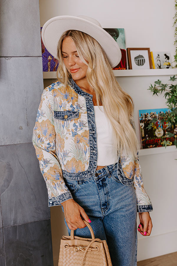 Call It Chic Floral Jacquard Jacket