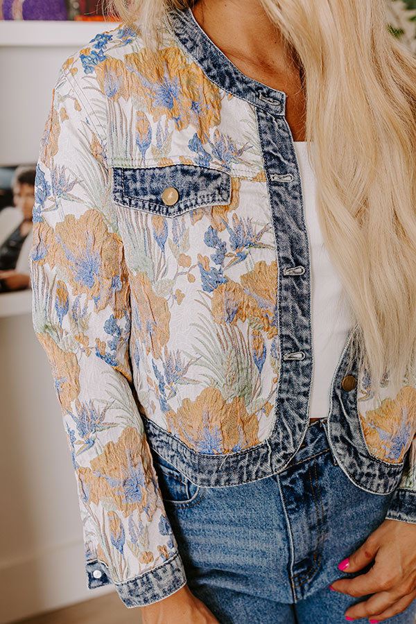 Call It Chic Floral Jacquard Jacket