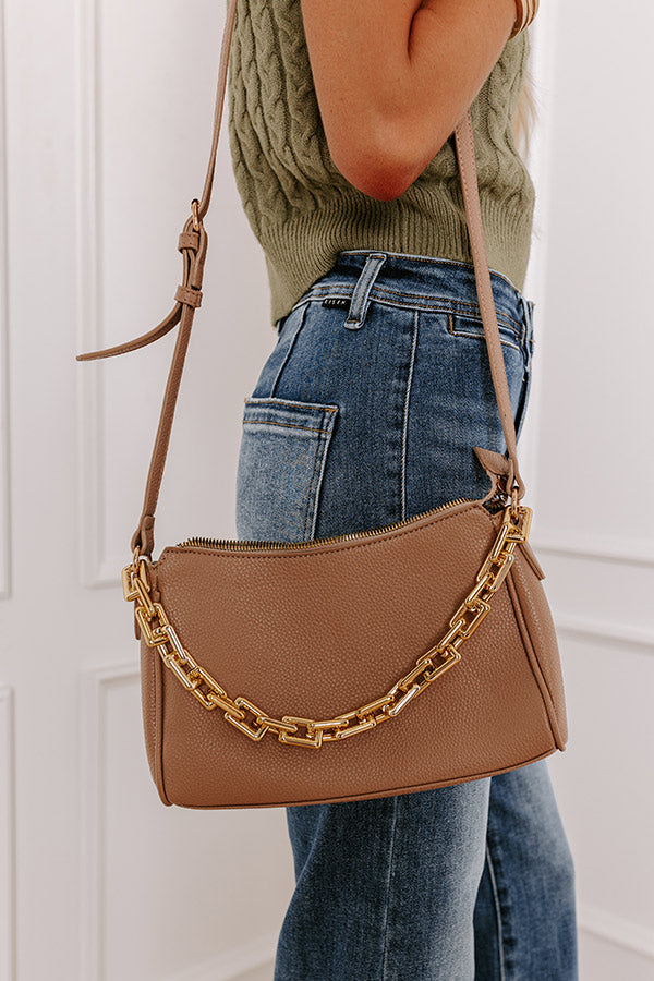 Pretty Personality Faux Leather Purse In Taupe