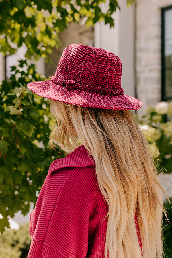 Fall Dreaming Chenille Woven Fedora in Wine – Impressions Online Boutique