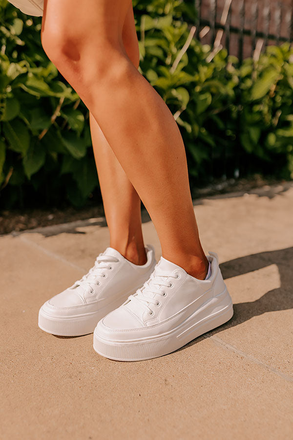 The Reese Faux Leather Platform Sneaker