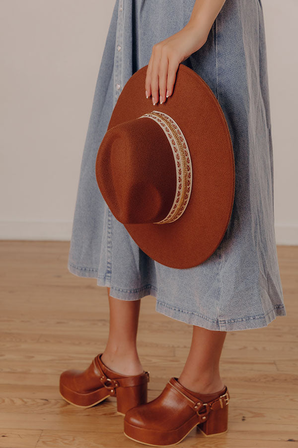 Vermont Bound Felt Fedora in Chocolate