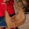 Block Party Ready Faux Leather Purse in Camel Image - 1
