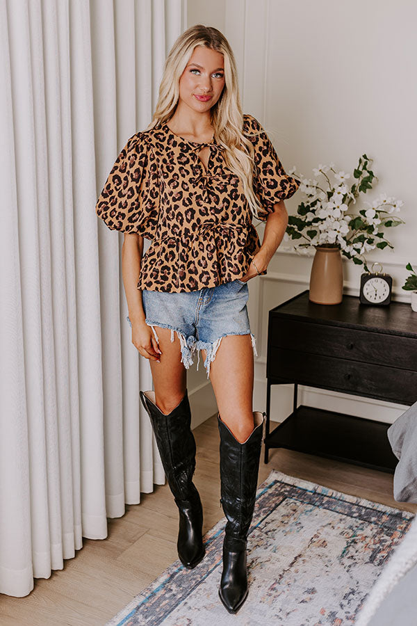 Leopard Love Shift Top