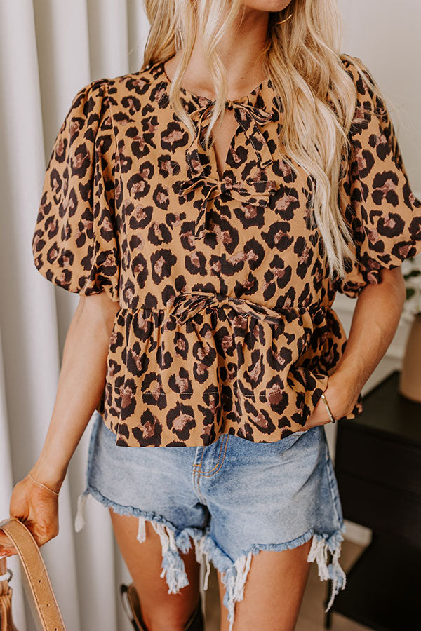 Leopard Love Shift Top