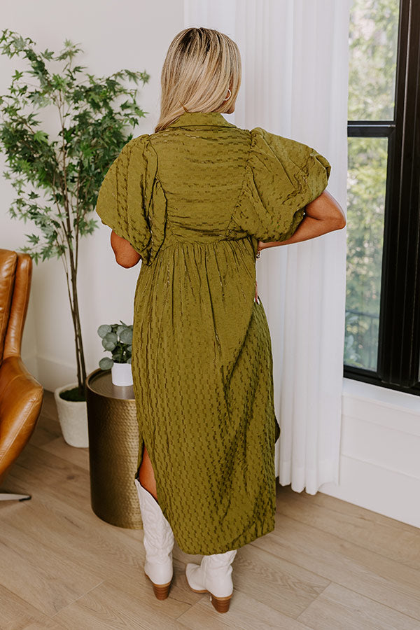 Wine Tasting Ready Midi in Olive