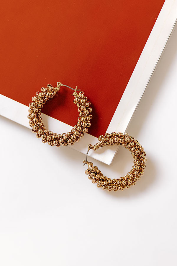 Golden Haze Hoop Earrings