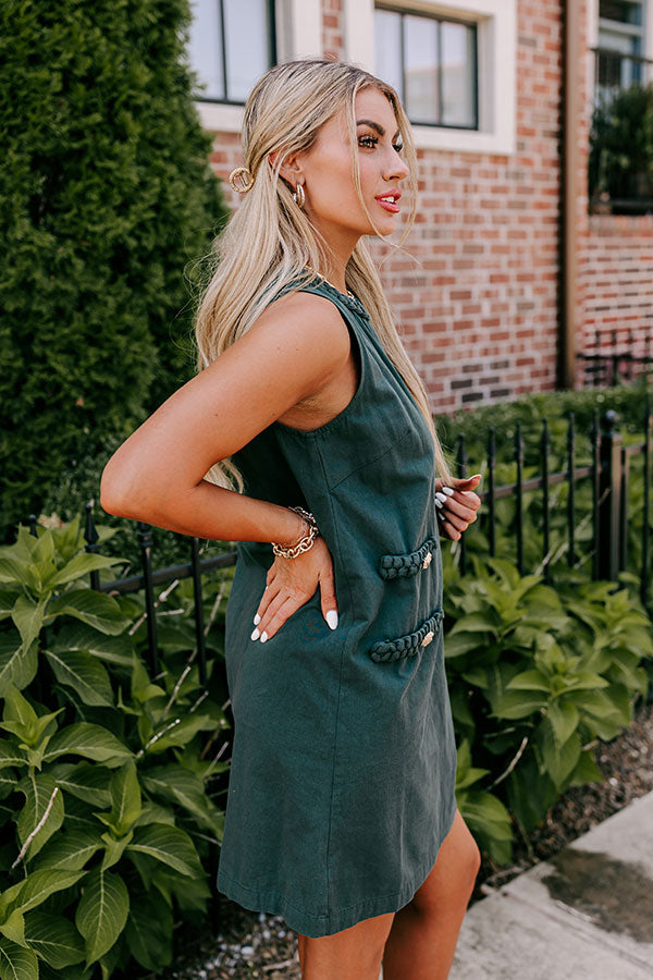 Apple Cider Sippin Mini Dress in Hunter Green S / Hunter-Green Apple Cider Sippin Mini Dress in Hunter Green S / Hunter-Green